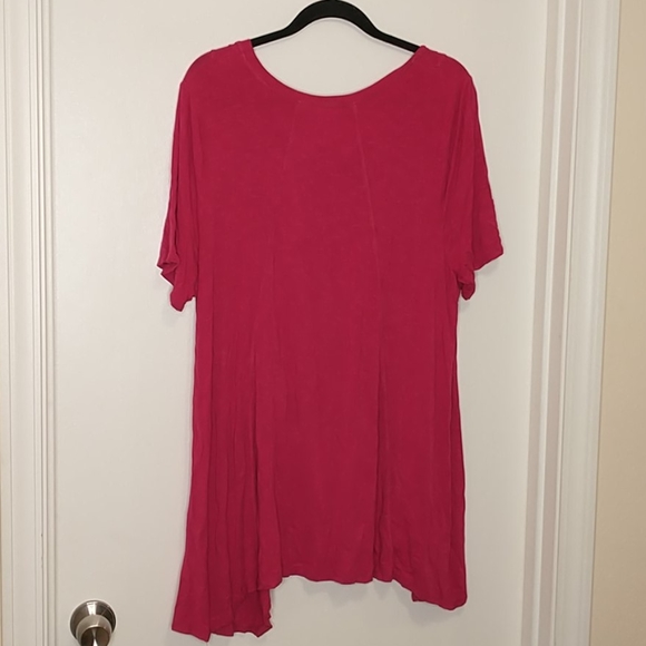 Logo Lori goldstein darkpink shark bite hem tunic - Picture 5 of 6